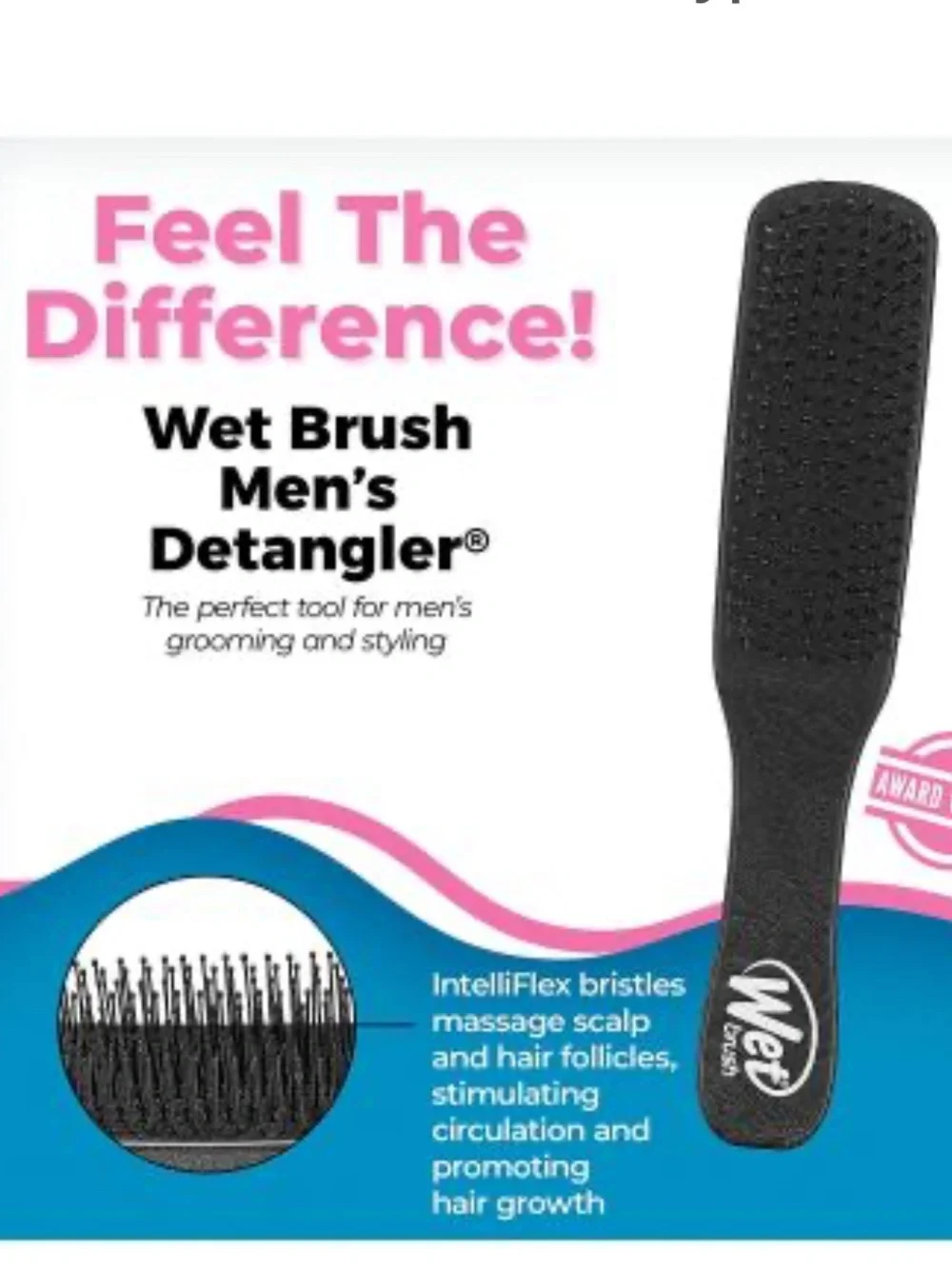 Wet Brush Men's Detangler Hair Brush - Black